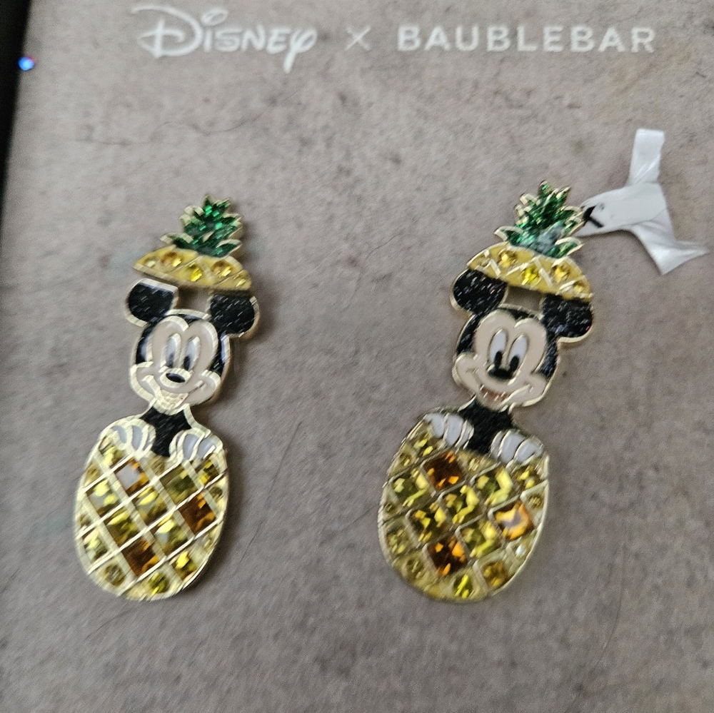 Bauble Bar Disney earrings.